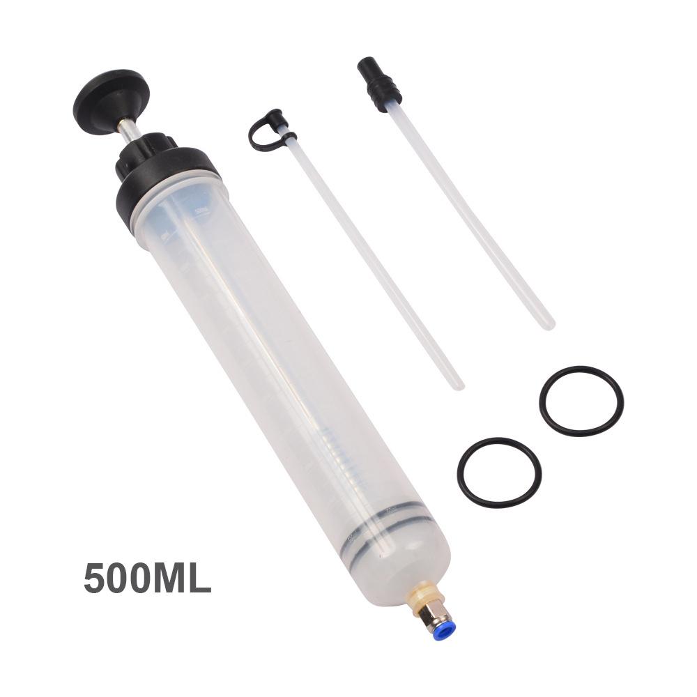Car Oil Fluid Extractor Auto Air Pump Filling Syringe Bottle Transfer Automotive Fuel Extraction Hand Pump Dispenser Tools 500cc