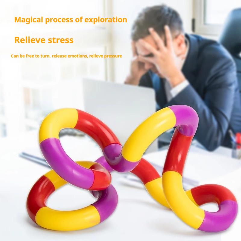 Tangle Attention Deficit Hyperactivity Disorder Concentration Training Finger Relaxation Stress Relieving Tool Twist Music Toy