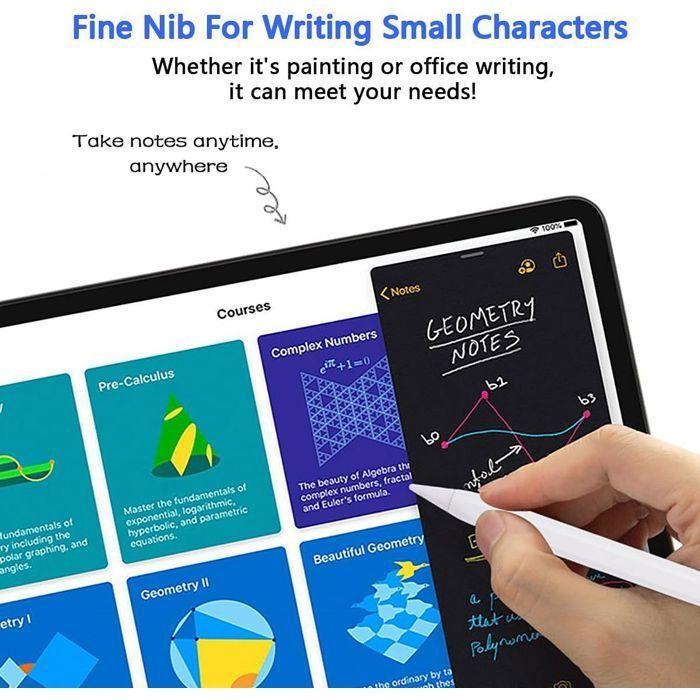 Stylet Tactile - BOOLING - pour iPad 2018-2025 - Rejet de paume - Haute précision - Design léger