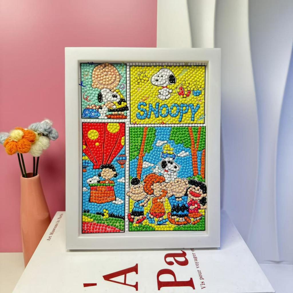 Children'S Diamond Painting Framed Handmade Diy Material Bag Sanrio Diamond Paste Painting Concentration Toy