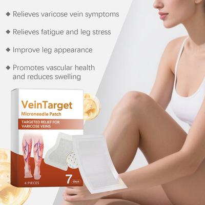Hirudin Varicose Vein Patch Vasculitis, Phlebitis, Vascular Swelling, Best Teatment, Ointment, Skin Care Patch 4PC
