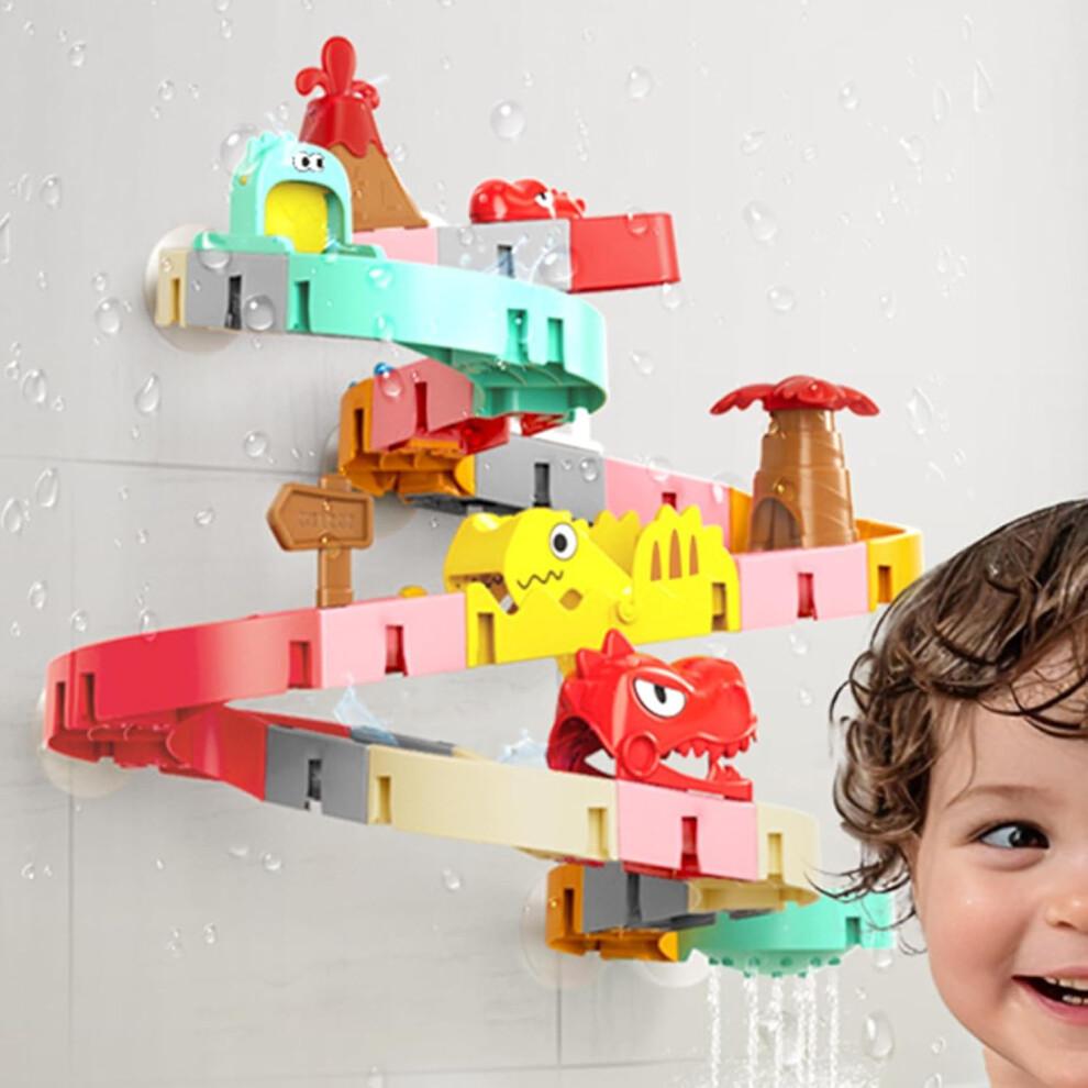 Bath Toy for Kids, Durable Water Slide with Strong Suction Cups | Interactive Dinosaur Bath Time Fun for Girls
