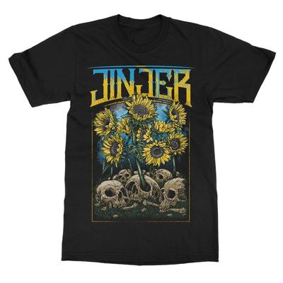 Tricou Bărbați Jinjer Sunflower Mânecă Scurtă Bumbac Tricou Retro Trupa Metal Oversize Topuri Brand Tricou Vară Haine Bărbați Streetwear