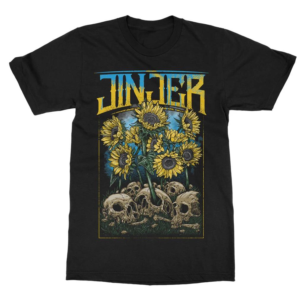 

Jinjer Sunflower Men s T-Shirt Short Sleeve Cotton Tee Retro Metal Band Oversize Tops Brand Tshirt Summer Men Clothes Streetwear 4XL