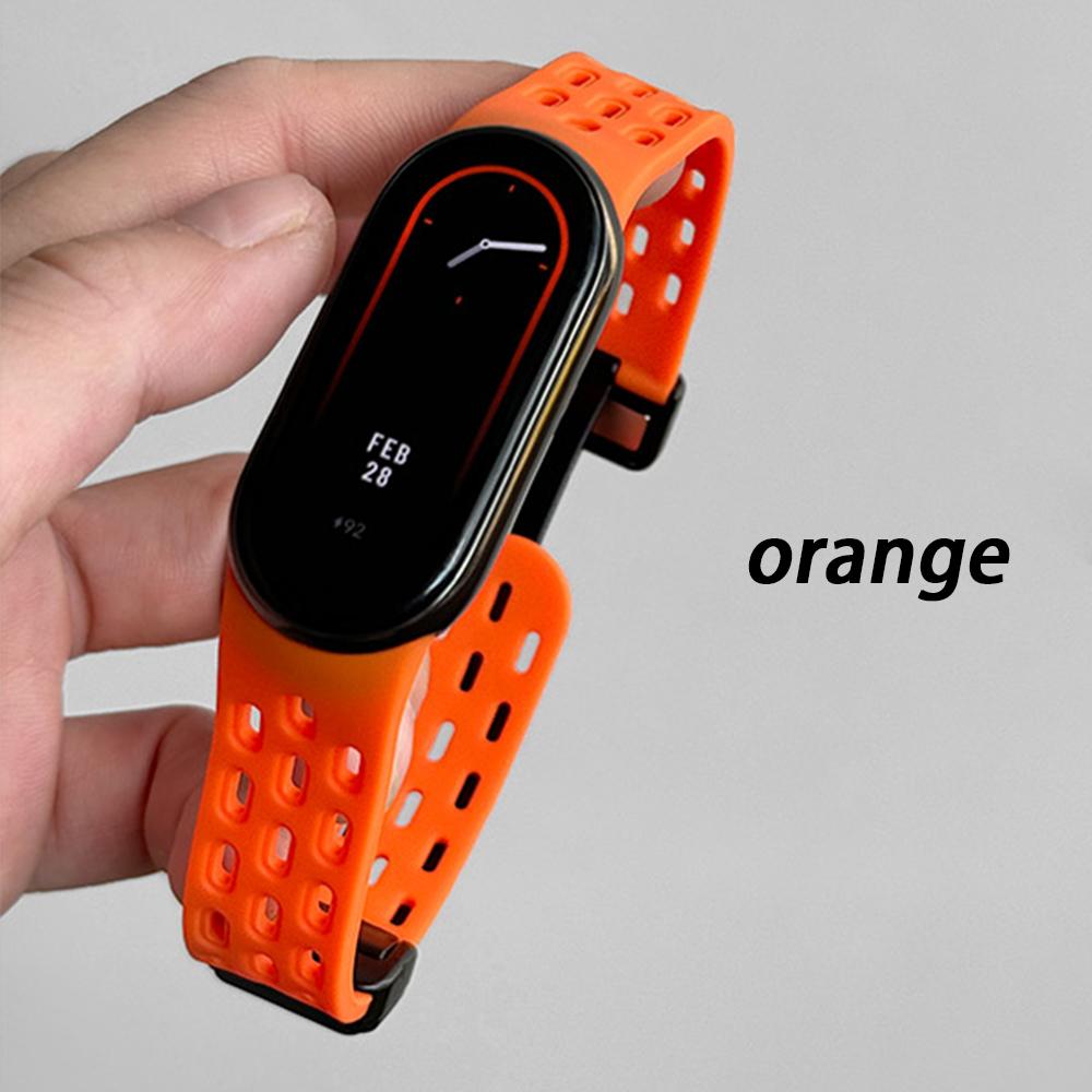

Магнитный силиконовый ремешок Унисекс Спортивный ремешок для Xiaomi Watch 10/9/8 Сменный Дышащий Наручный ремешок для XIAOMi Band 9 Correa Ремешок для часов Браслет For Xiaomi band 10/10NFC оранжевый
