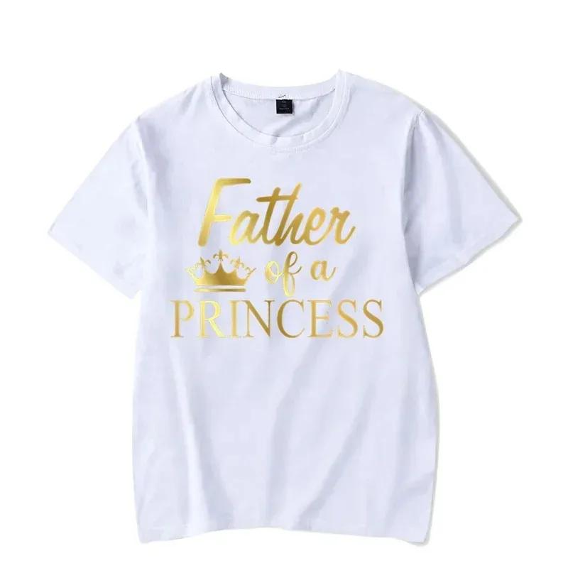 2024 Vater der Prinzessin Tochter des Königs Print T-Shirt Schönes Papa und ich Outfit Familie passende Outfits Papa Baby Mädchen Sommer