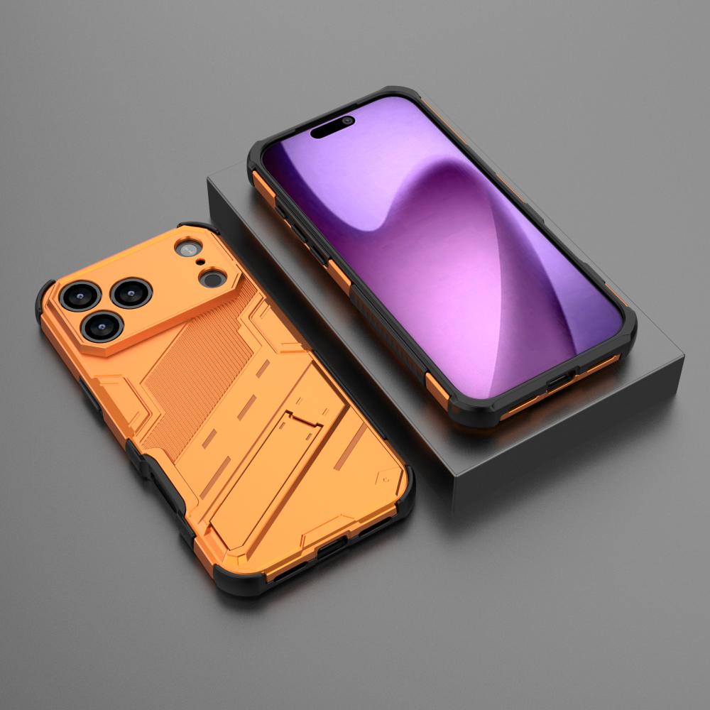 Armor Shockproof Kickstand Phone Case for iPhone 17 Pro Max 17 Air 16 Pro 15 Plus Stand Holder Magnetic Hard PC Funda Coque Case
