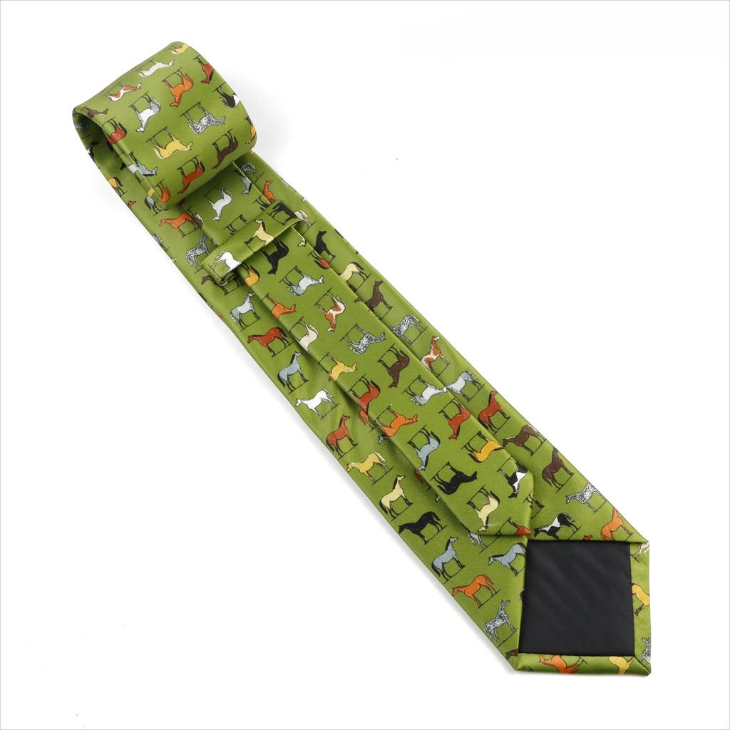 Krawaty Męskie Vintage Imitacja Jedwabiu Graffiti Krawat Panda Koń Malarstwo Krawat Dla Mężczyzn Ślub Biznes Miękki Nadruk Krawat Weddi