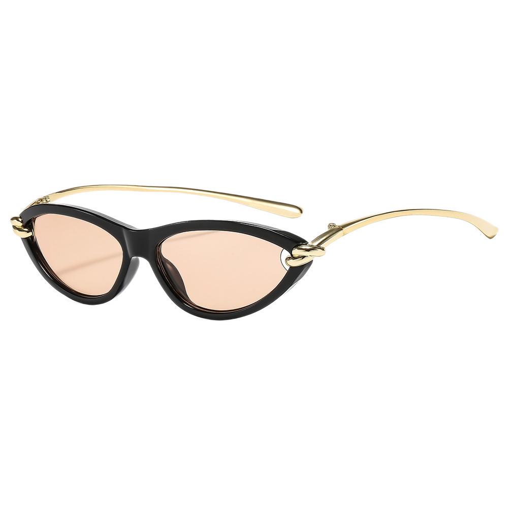 Women's Cat-Eye Sunglasses with Metal Knot Temples