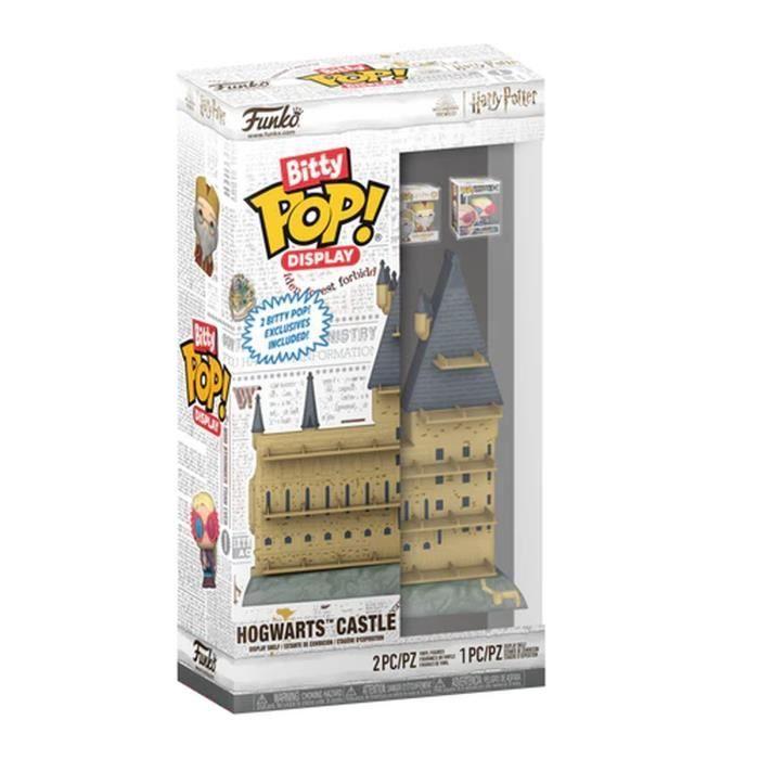 Display de figurines - harry potter - château de poudlard - 2 figurines exclusives - pour enfants - mixte