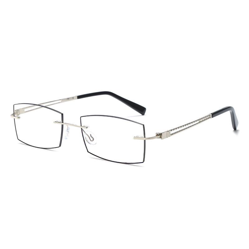 

Очки с защитой от синего света, меняющие цвет, без оправы с черным краем, модные деловые сверхлегкие мужские и женские очки для копания с кордицепсом в квадратной оправе -0 degree anti-blue light