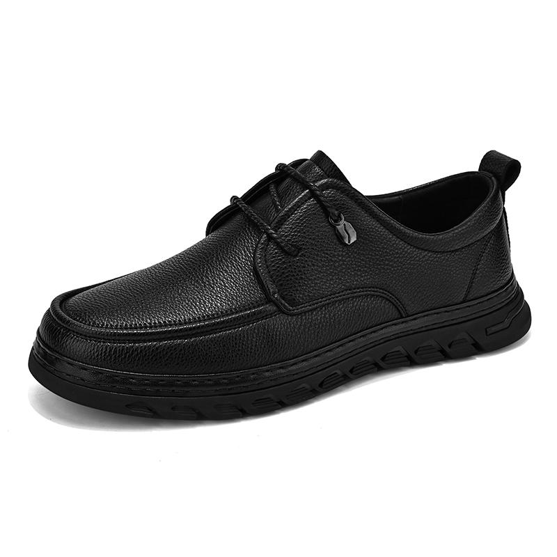 Business Men's Shoes Minimalist Versatile and Comfortable Style Formal Party Office Dad Black Shoes Quality New