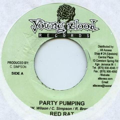

7inch Record RED RAT / MR G (GOOFY) - Party Pumping / Size Like Me Young Blood 2007 Jamaica Reggae, Ska & Dub