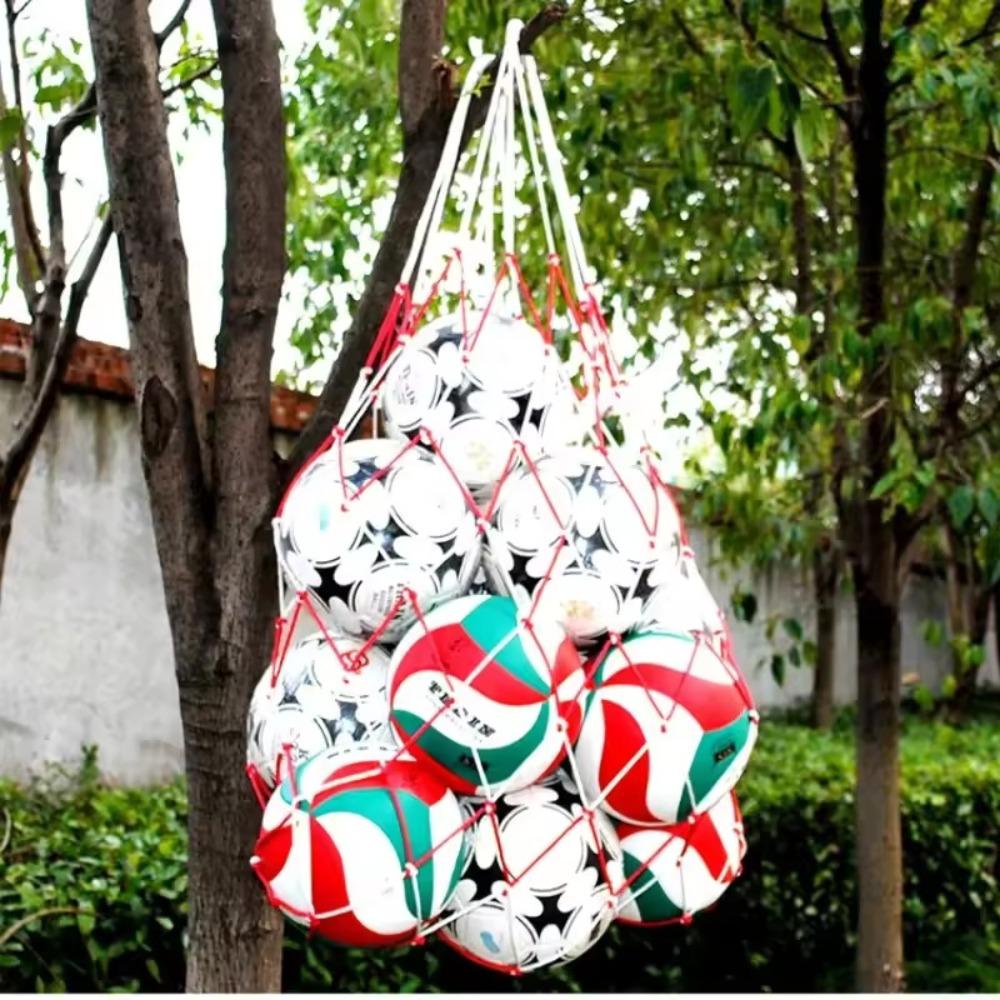 110cm Extended Nylon Rope Bag Basketball Football Net Large Capacity Can Hold 10 Ball Storage Pocket Multifunction for Net Bag