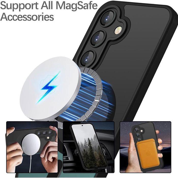 Magnetic Case - BOOLING - for Samsung Galaxy S26 Plus - with Camera Protection - Black