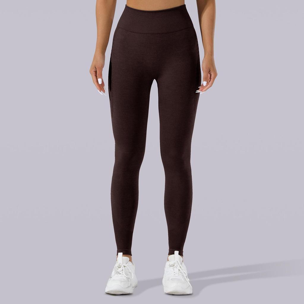 Kationische nahtlose schnelltrocknende Yogahose - Hohles Design für Outdoor-Training