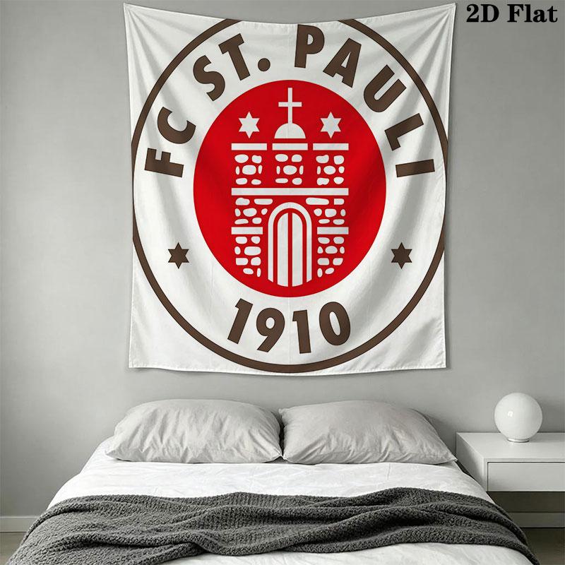 St. Pauli Club Wandbehang Bedruckte Stoffdecke Dekorative Wandteppiche für Schlafzimmer Wohnzimmer Heimdekoration