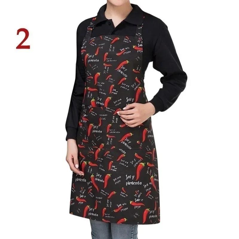 Apron Dress 2 Pockets Waiter Aprons Bibs Womens Mens Cooking Chef Restaurant Kitchen Accessories Household Items LS