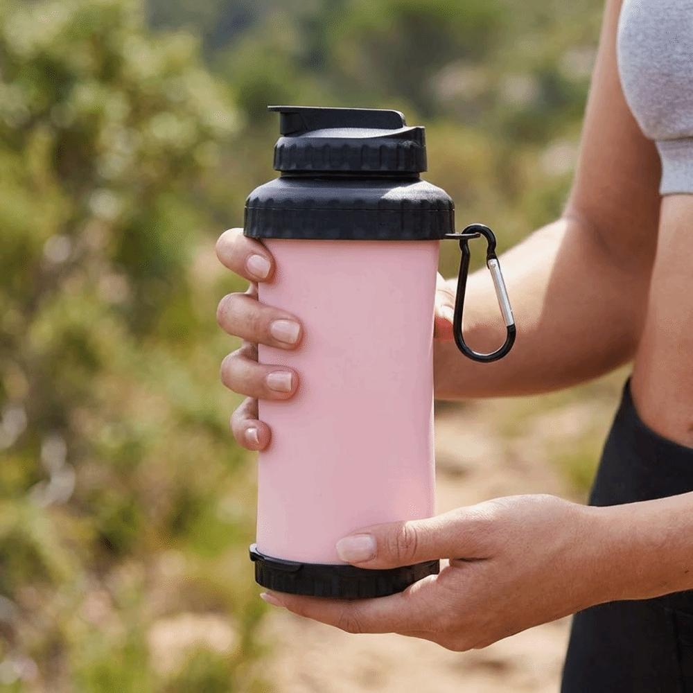 Portable Sports Water Flask Collapsible Fitness Drinking Cups Silicone Folding Water Bottle Travel