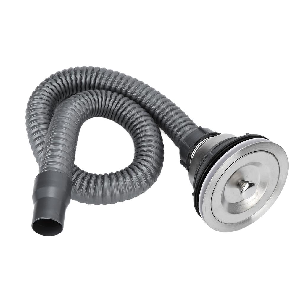 Bathtub Drain Stopper Strainer Stainless Steel Large Size Hair Catcher Drain Strainer Set with Tube