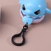 Cartoon Pull String Beißzähne Hai Anhänger Schlüsselanhänger für Schultasche Hängende Dekoration Niedlicher Schrumpfseil Hai frisst Fisch Puppe Schlüsselanhänger