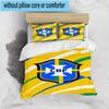 3pcs Brazilian Football Federation Printed Bedding Set Duvet Cover Closure Includes 1 Duvet Cover & 2 Pillowcases Bedding Sets Home Decor Gifts