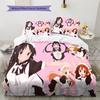 Anime Pattern Bedding Quilt Set Quilt Cover Pillowcase Home Decoration Birthday Gift (1 * Duvet Cover + 2 * Pillowcase, Without Core)