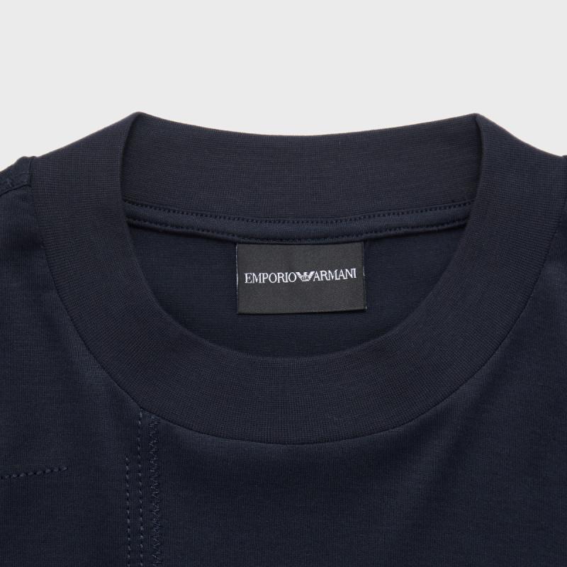 EMPORIO ARMANI SS24 T Shirt Men's Navy Blue 3D1TD1-1JUVZ-0920
