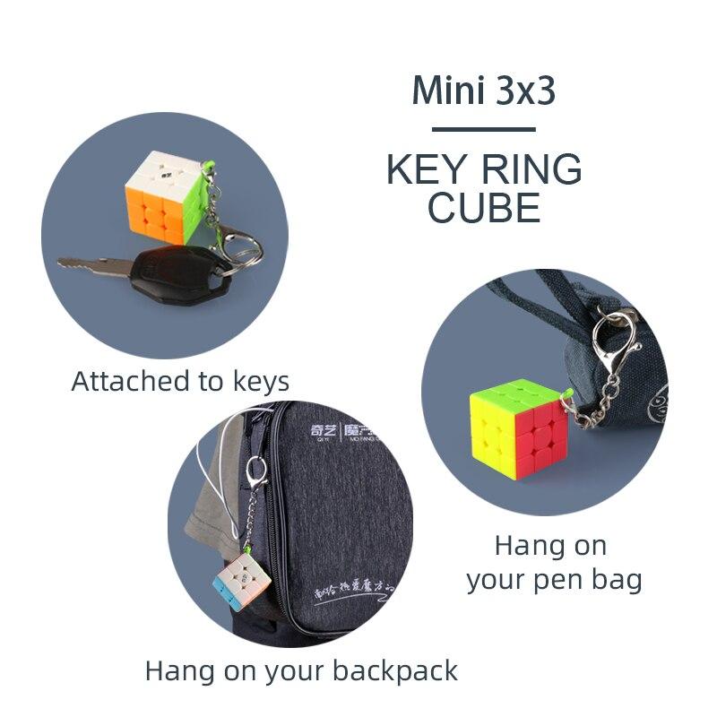 Hellocube 2020 Qiyi Přívěsek na klíče 3x3 Kocka 3x3x3 Mini Přívěsek na klíče Puzzle Hračky Vzdělávací Pro Děti