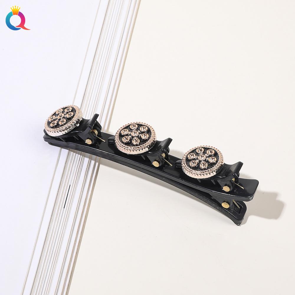 Vierblättriges Kleeblatt Blume Haarspange Damen Gebrochene Haarspange Flecht-Finishing-Artefakt Seitenklammer Ponyklammer