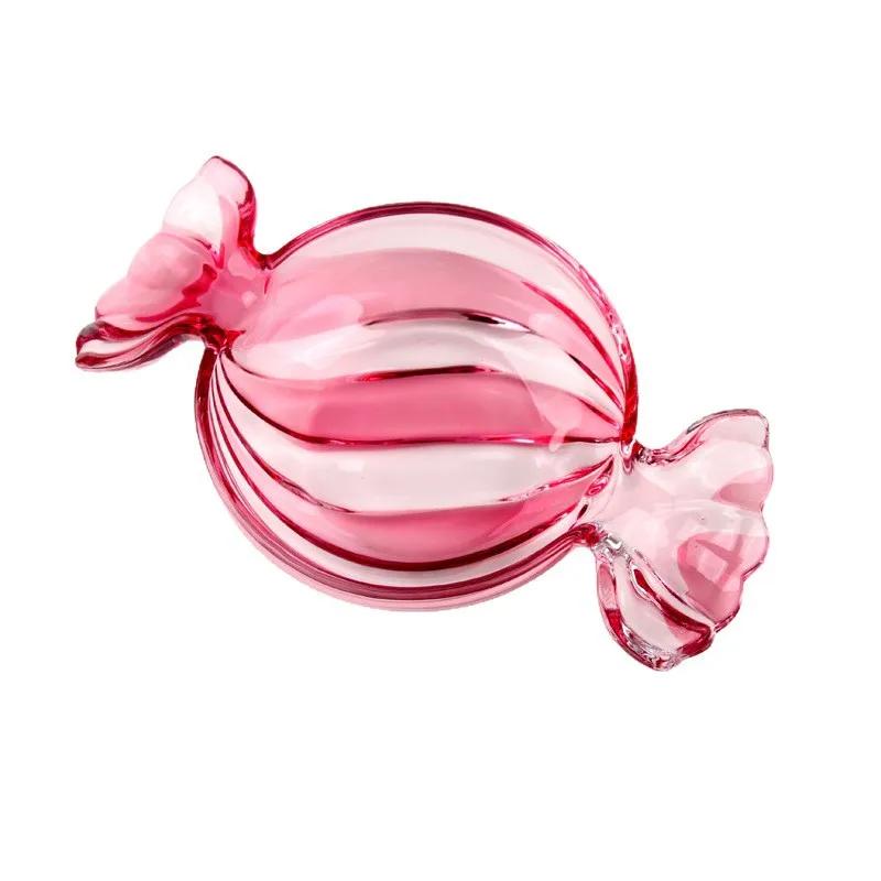 Colorful Round Fruit Snack Plate Thickened Glass Halloween Candy Plates Household Living Room Decoration
