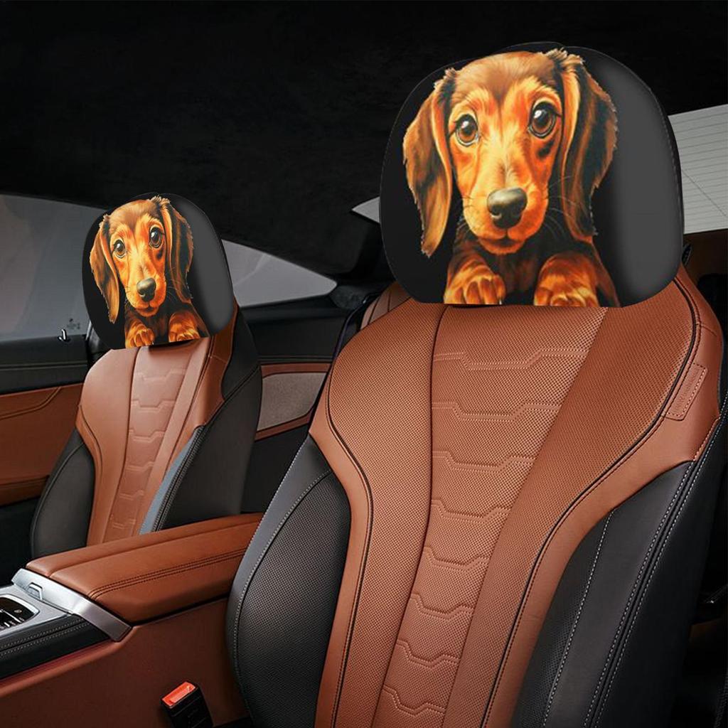 Head Rest Cover For Car Funny Car Seat Full Face Cover 2 Pieces Reusable Automotive Accessories Interior Halloween Decorations