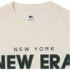 New Era Logo Loose Fit Round Neck Short Sleeve T-Shirt Unisex T-Shirts Beige 14112257