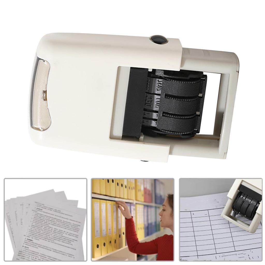 Date Stamp 25x2.8mm English Date Clear Imprint Quick Drying   Self Inking Stamp