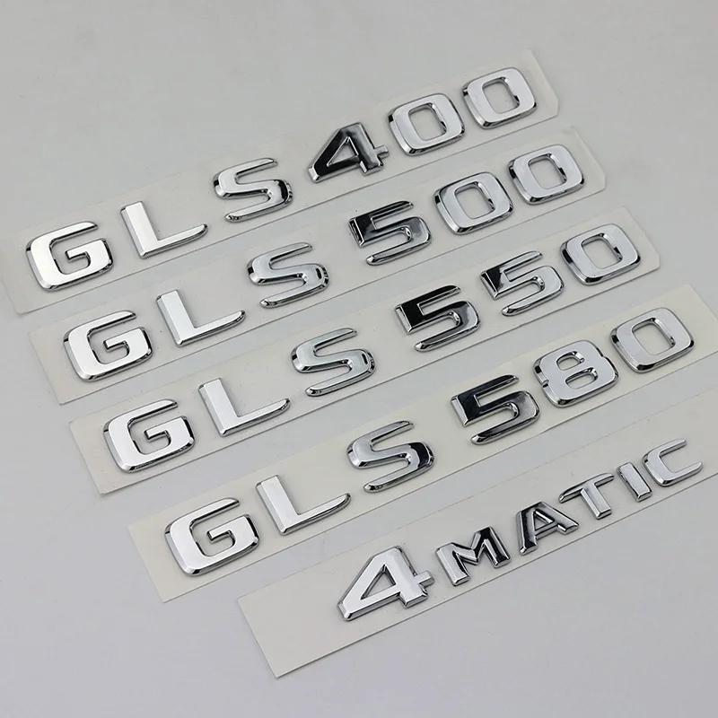 

ABS 3D Chrome Letters For Car Emblem Logo Stickers Mercedes Benz GLS 63 AMG 400 450 500 550 580 X167 X166 Аксесуари AMG