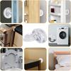 Door Stopper Wall Protector, Adhesive Bumper Protector, Reble Rubber Door Stops from Door Knobs, Shock Absorbent Wall Shield for Door Handle (Clear-4