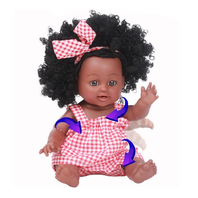 12in African American for Doll for Baby Girls Boys with Black Skin that Looks Re