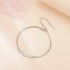 Personalized Name Letter Charm Bracelet Women Girls Stainless Steel Box Chain Customized Bracelets Custom Jewelry Birthday Gift