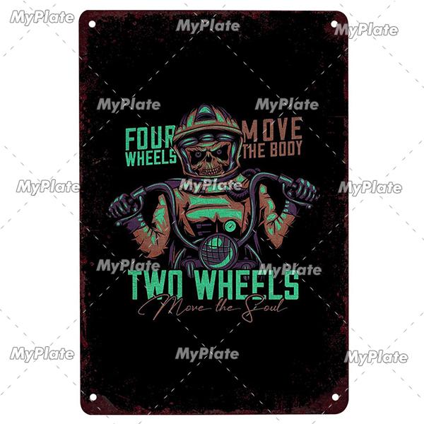 Cafe Racer Metal Sign Vintage Plaque Tin Sign Wall Decor For Garage Club Plate Crafts Ride Biker Poster Motorcycle