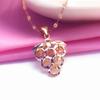 Exquisite Russian Gold Purple Gold Smart Small Grape Pendant Rose Gold Plated Shiny Car Flower Sequin Pendant Women