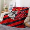 1Pc Kashima Antlers Print Flannel Blanket High Quality Warm Comfortable Cover for All Seasons Perfect for Gifts Home Decor