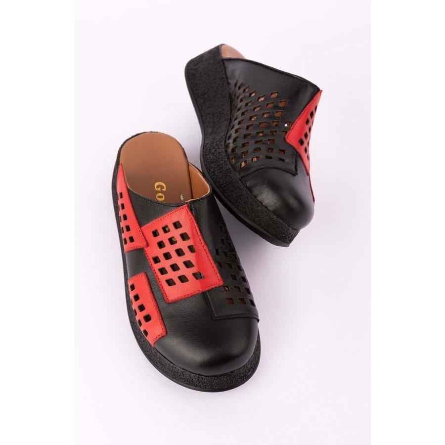 Women's Genuine Leather Wedge Heel Casual Summer Slippers Clogs