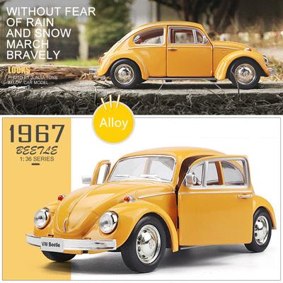 1:Modello di auto in lega classica Beatle del 1967 in scala 36, ​​modello di auto giocattolo in metallo pressofuso, simulazione in scala in miniatura