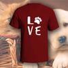 LOVE Paw Print 3 T-Shirt | Pick Your Color! | Dog/Cat Mom