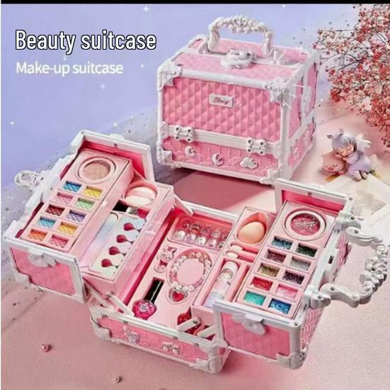Children's Princess Makeup Set: Role-Playing Toy with Color Box & Nail Polish - Perfect Birthday Gift for Girls