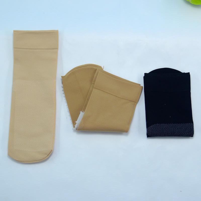 Chaussettes résille en velours respirant pour femmes avec semelle en coton anti-accrochage