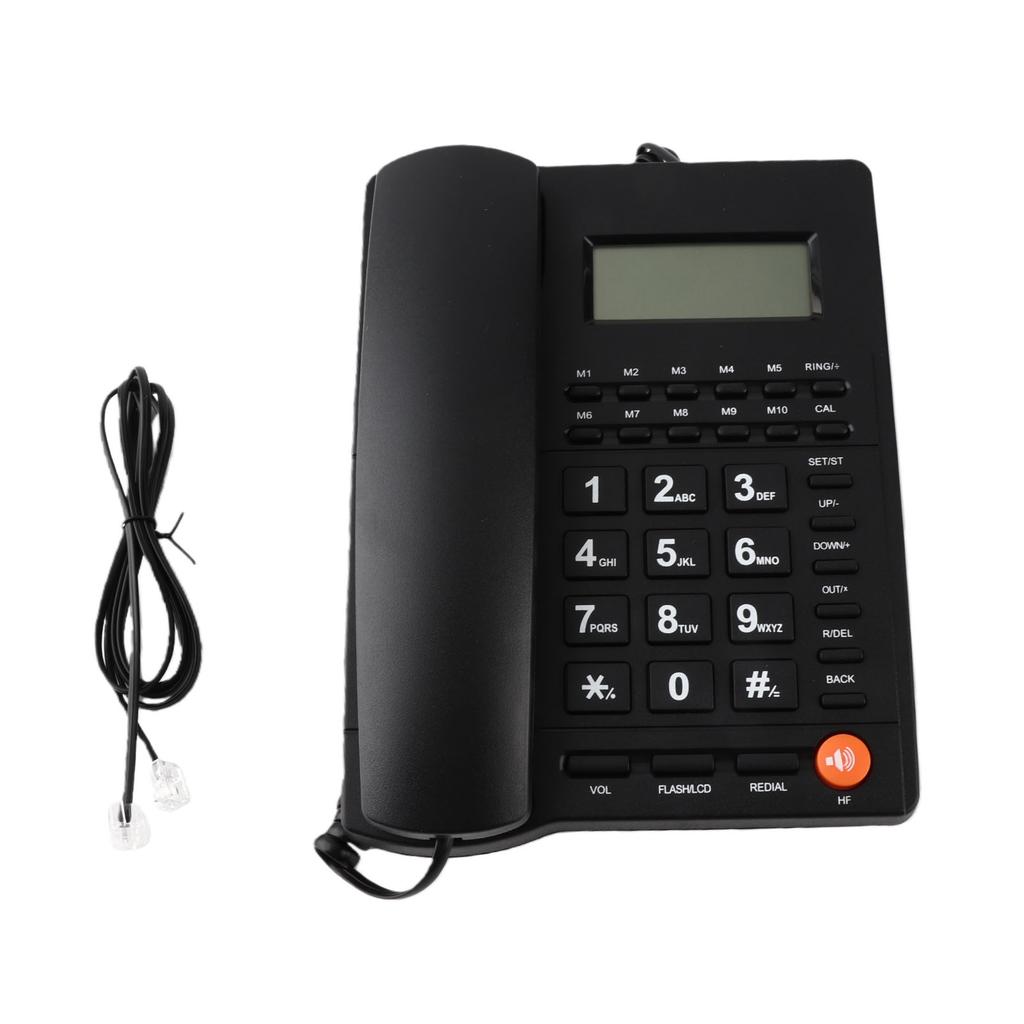 Corded Landline Phone Caller ID Hotel Home Phone Large Key Telephone with Speaker Clear Display