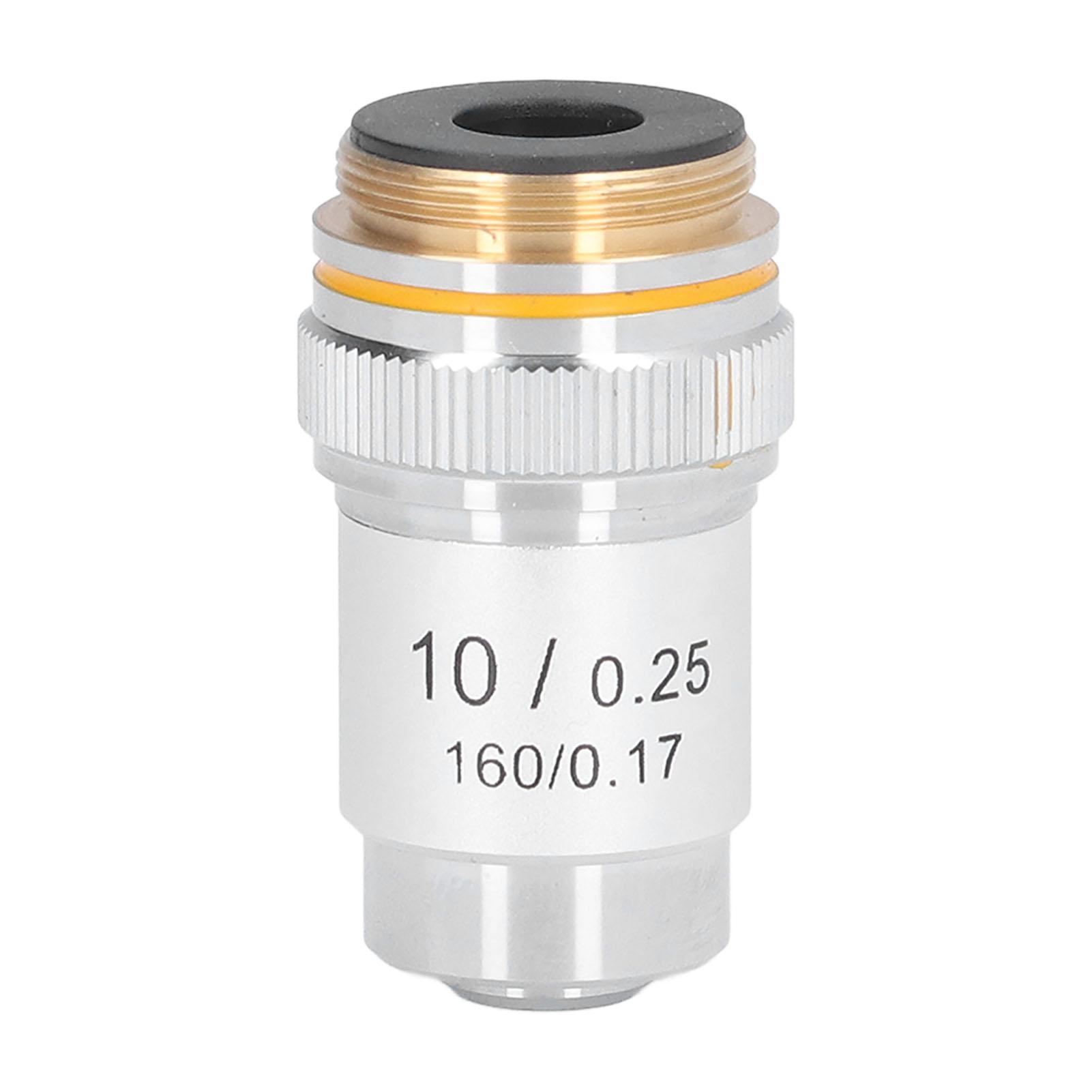 

195 Achromatic Objective Lens 10X Magnification High Power Microscope Lens 20.2mm Interface