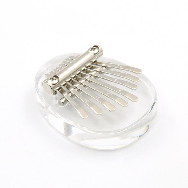 Mini Finger Piano Music Gifts for Kids Adults Beginners, 8 Keys Thumb Piano Acrylic Mini Thumb Piano