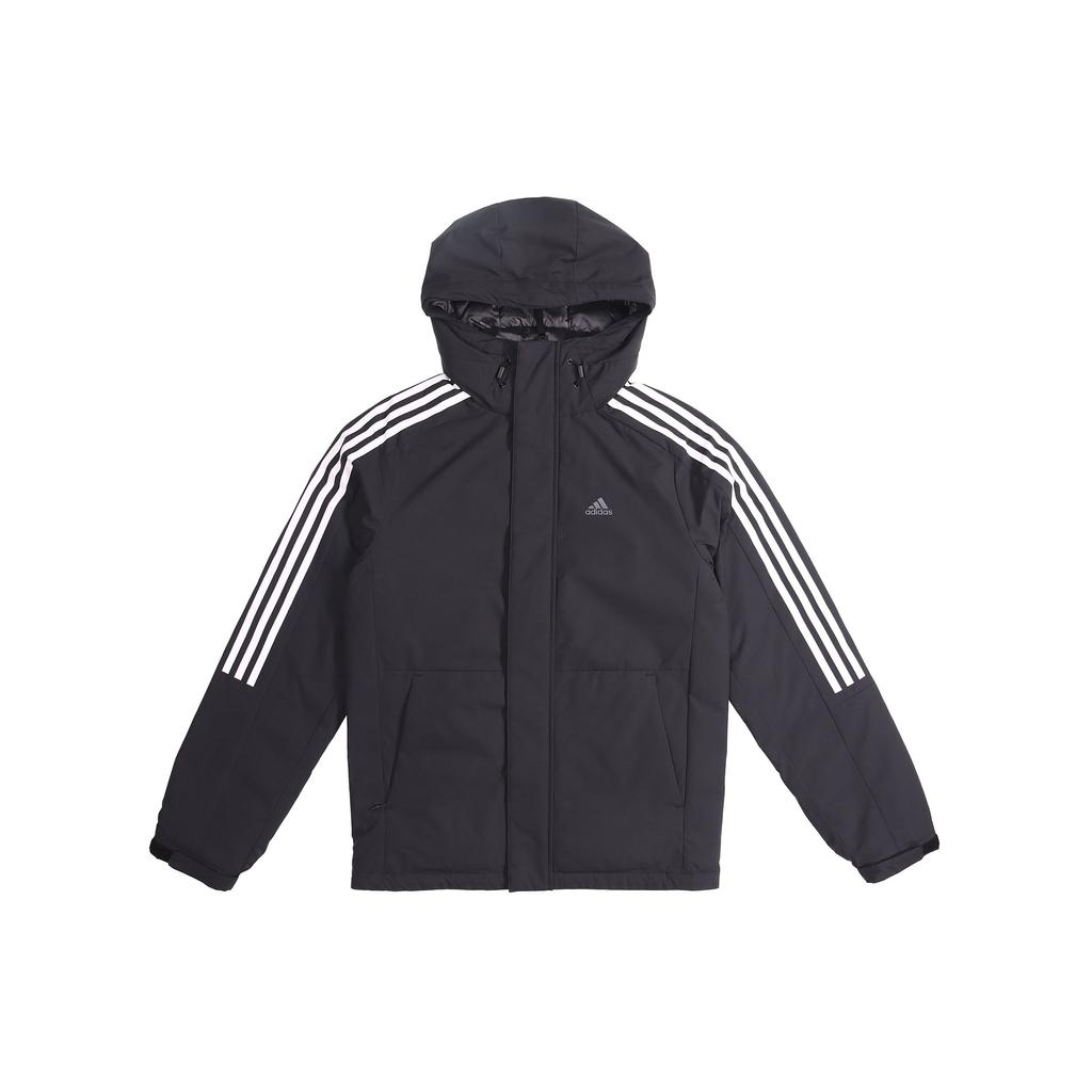 Adidas 3ST Down Jacket Solid Color Hooded Men Outerwear Black EH3995